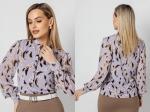 Блузка женская  1295/03/Серо-сиреневый