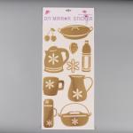 Наклейка интерьерная «Время завтрака», пластик, золото, 70?30 см