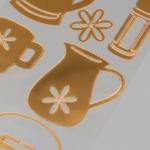 Наклейка интерьерная «Время завтрака», пластик, золото, 70?30 см