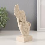 Бюст фигурка полистоун «Родители с малышом», белый в крапинку, 10?5?15.5 см