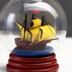 Корабль в бутылке «Лампа», фигурка, 14?8 см