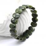 Браслет граненый 14*7мм из нефрита Бовена