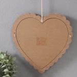 Панно настенное МДФ «Меловая доска. Сердце», декор, с прищепками, 1?28.5?29.5 см