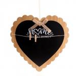 Панно настенное МДФ «Меловая доска. Сердце», декор, с прищепками, 1?28.5?29.5 см