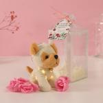 Набор подарочный «Пёсик белый», мыльные розовые розы 5 шт., роса, 7?7?12 см