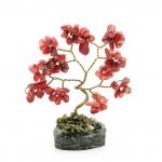 Дерево счастья из коралла на змеевике 35*35*80мм