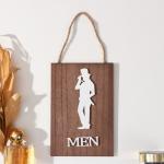 Панно настенное, указатель МДФ «Мужчины», декор, 1?12?18 см