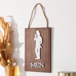 Панно настенное, указатель МДФ «Мужчины», декор, 1?12?18 см