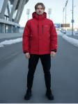 Горнолыжная куртка мужская зимняя красного цвета 88006Kr