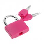 Замок навесной для чемодана, средний, 30?42 мм, розовый
