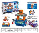 Игровая автомойка Полиция, в комплекте 1 машинка и 8 дорожных знаков. Машинка меняет цвет от темпер