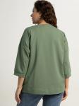 Блуза Цветочная рапсодия (зеленая) Б15312-18М