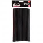 GRIFON Трубочки для напитков черные, 50 шт. в упаковке, 24 см, ф8 мм