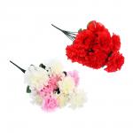 Букет искусственных цветов тм LADECOR гвоздики и гортензии, длина 40 см