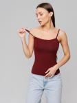 Женская майка на бретелях Lingeamo темно-бордовая ЛТ-07 (28)