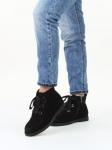 01-908-1K BLACK Ботинки демисезонные женские (натуральная замша)