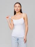 Женская майка на бретелях Lingeamo белая ЛТ-07 (1)