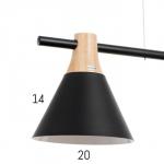 Люстра 1066/3BK E27 60 Вт черный 90?20?90 см BayerLux