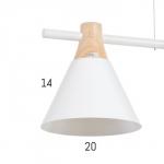 Люстра 1066/3WT E27 60 Вт белый 90?20?90 см BayerLux