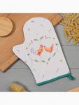 Варежка - прихватка «Этель. Курочка и петух», 20?28 см, саржа, 100% хлопок, ватин 250 г/м?