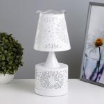 Аромалампа RISALUX «Салют», с подсветкой, Е27, 40 Вт, RGB, 13?13?30 см, белая