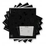 Тетрадь школьная ученическая ErichKrause Black Pattern, 12 листов, линейка, выборочный УФ-лак (в плёнке по 10 шт.)_MIX-PACK