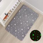 Коврик для ванной и туалета Доляна «Светящиеся звёзды», 50?80 см, серый