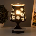 Аромалампа с подсветкой «Круги» E27 40 Вт +RGB черный 12.5?12.5?23 см RISALUX