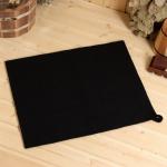 Коврик - сидушка для бани и сауны, 50?40 см, полиэфир, черный