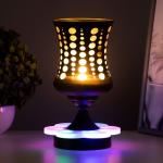 Аромалампа с подсветкой «Круги» GU10 35 Вт+RGB черный 11?11?23 см