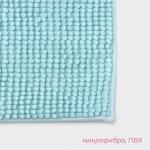 Коврик для дома Доляна «Букли», 50?80 см, голубой