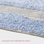 Коврик для дома Доляна «Вензель», 50?80 см, голубой