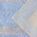 Коврик для дома Доляна «Вензель», 50?80 см, голубой
