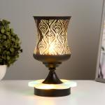 Аромалампа с подсветкой «Узоры» GU10 35 Вт+RGB черный 11?11?23 см