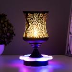 Аромалампа с подсветкой «Узоры» GU10 35 Вт+RGB черный 11?11?23 см