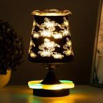 Аромалампа с подсветкой «Цветы» E14 40 Вт +RGB черный 12.5?12.5?23 см