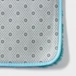 Коврик Доляна «Пушистик», 50?80 см, лазурный