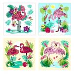 Доска разделочная 18x18см стеклянная Фламинго (уп.12) (48.14)