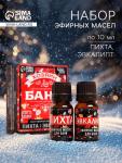 Набор эфирных масел «Хозяин бани», в подарочной коробке, пихта, эвкалипт, 2 шт. по 10 мл