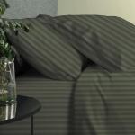 КПБ 2.0 люкс перкаль "Fine Line" с простынью на резинке (50х70) рис. 6793-51 Мелодия сна (шалфей)