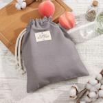 Мешочек текстильный «Этель» ECO, 27?34 см, 70% хлопок, 30% лён, 190 г/м?, серый