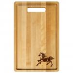 Доска разделочная 30х20х0,8см Мустанг с желобками, береза (уп.35) (18.236)