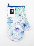 Варежка - прихватка «Этель» Blue flowers, 20?28 см, саржа, 100% хлопок, ватин 250 г/м?