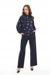 Блуза романтического стиля бл09110 синий