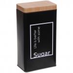 Банка для продуктов металлическая Black style 800мл 9*6*16см,  микс надписи