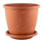 Горшок Афина 2,2л коричневый с поддоном (уп.22) (М6522)