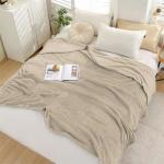 Плед велсофт ТМ "Все ДОМА/Vse DOMA" 150х200 "Кремовый", цвет бежевый, пиноли ролик