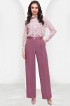 Брюки прямого кроя с защипом бр01437 темно розовый