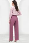 Брюки прямого кроя с защипом бр01437 темно розовый