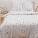 КПБ 'Традиция' 2 спальный с европростыней, поплин, 100% хлопок, пл.110 гр./кв.м 'Ботанический сад' Пододеяльник 177*217, простыня 217*240, наволочка 70*70 (2 шт.)